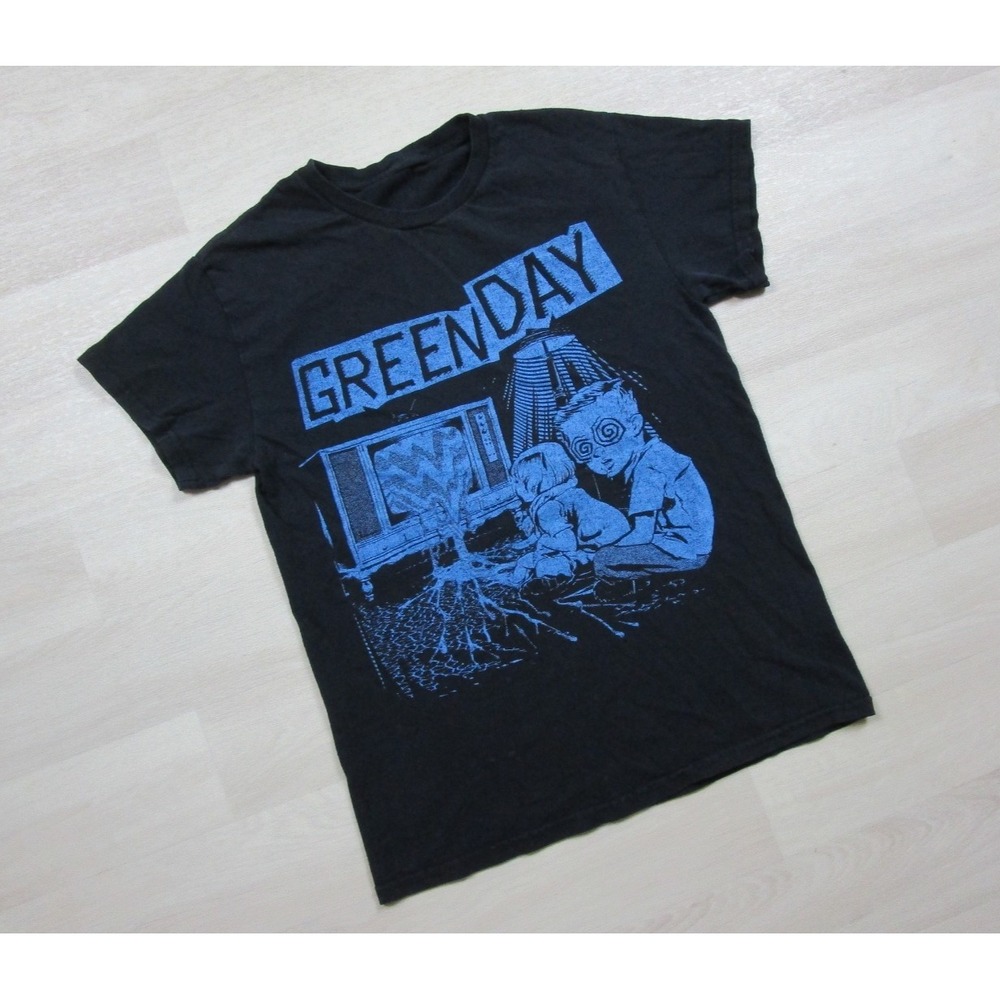 Green Day TV Wasteland Graphic T-Shirt Men's (S) Hypnotized Kids Pop Punk Band - Picture 2 of 13
